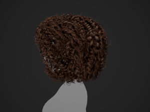 Female Hair Cards Style 9 - Wild Loose 3D Model