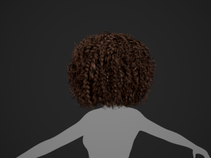 Female Hair Cards Style 9 - Wild Loose 3D Model