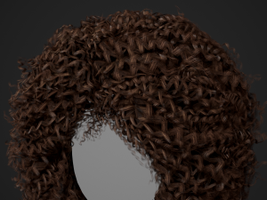 Female Hair Cards Style 9 - Wild Loose 3D Model