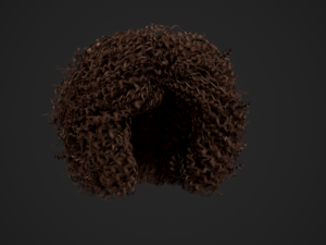 Female Hair Cards Style 9 - Wild Loose 3D Model