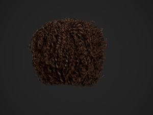 Female Hair Cards Style 9 - Wild Loose 3D Model
