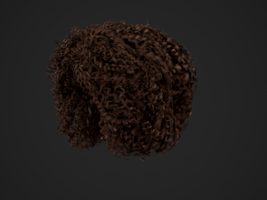 Female Hair Cards Style 9 - Wild Loose 3D Model