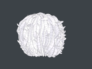 Female Hair Cards Style 9 - Wild Loose 3D Model