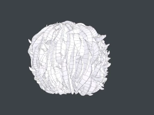 Female Hair Cards Style 9 - Wild Loose 3D Model
