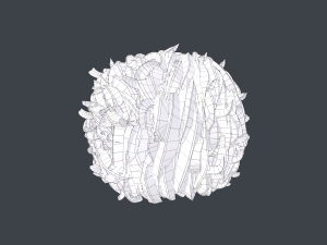Female Hair Cards Style 9 - Wild Loose 3D Model
