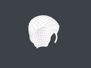 Female Hair Cards Style 9 - Wild Loose 3D Model