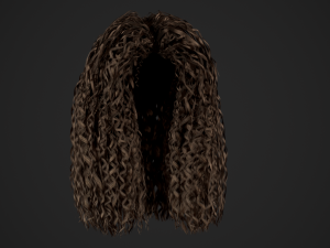 Female Hair Cards Style 10 - Long Curly Modelo 3D