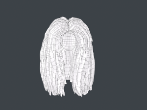 Female Hair Cards Style 10 - Long Curly Modelo 3D