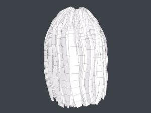 Female Hair Cards Style 10 - Long Curly Modelo 3D