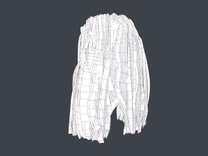 Female Hair Cards Style 10 - Long Curly Modelo 3D