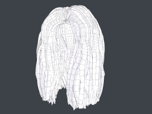 Female Hair Cards Style 10 - Long Curly Modelo 3D