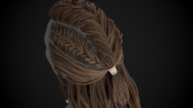 Female Hair Cards Style 1 - Viking Hair 3D Model in Game Assets 3DExport