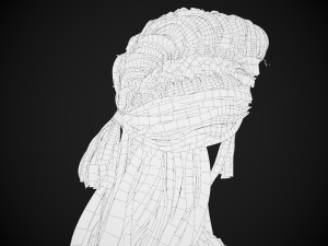 Female Hair Cards Style 1 - Viking Hair Model 3D