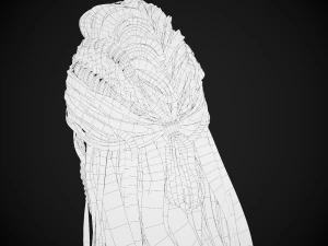 Female Hair Cards Style 1 - Viking Hair 3D Model