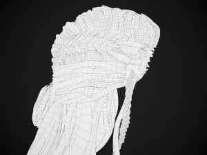 Female Hair Cards Style 1 - Viking Hair Model 3D