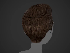 Male Hair Cards Style 2 - Short Straight 1 3D Model