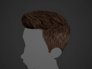 Male Hair Cards Style 2 - Short Straight 1 3D Model