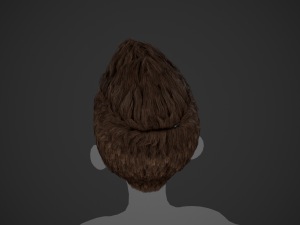 Male Hair Cards Style 2 - Short Straight 1 Modelo 3D