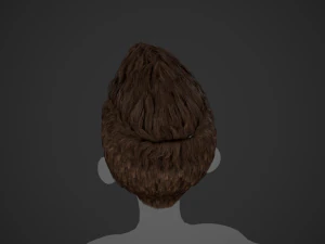 Male Hair Cards Style 2 - Short Straight 1 3D Model
