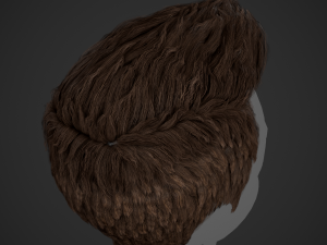 Male Hair Cards Style 2 - Short Straight 1 Modelo 3D