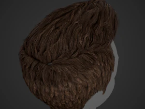 Male Hair Cards Style 2 - Short Straight 1 3D Model