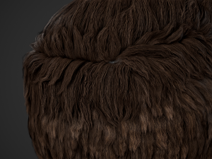 Male Hair Cards Style 2 - Short Straight 1 Modelo 3D