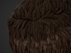 Male Hair Cards Style 2 - Short Straight 1 3D Model