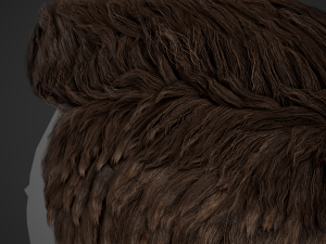 Male Hair Cards Style 2 - Short Straight 1 Modelo 3D
