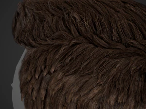 Male Hair Cards Style 2 - Short Straight 1 3D Model
