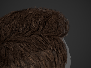Male Hair Cards Style 2 - Short Straight 1 Modelo 3D