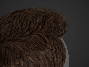 Male Hair Cards Style 2 - Short Straight 1 3D Model
