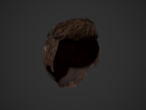 Male Hair Cards Style 2 - Short Straight 1 Modelo 3D