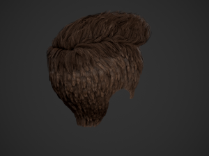 Male Hair Cards Style 2 - Short Straight 1 Modelo 3D