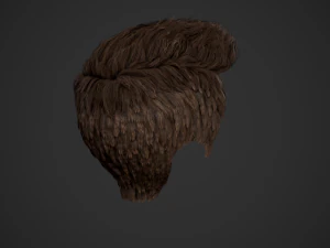 Male Hair Cards Style 2 - Short Straight 1 3D Model