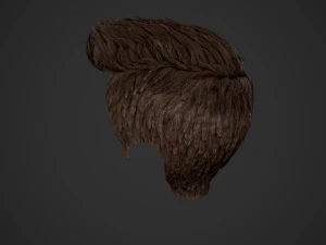Male Hair Cards Style 2 - Short Straight 1 3D Model
