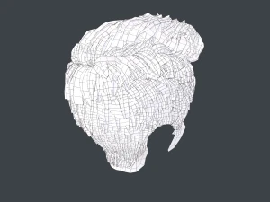 Male Hair Cards Style 2 - Short Straight 1 3D Model