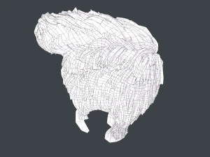 Male Hair Cards Style 2 - Short Straight 1 3D Model