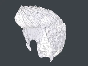 Male Hair Cards Style 2 - Short Straight 1 3D Model