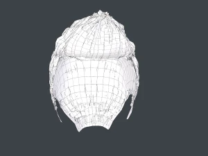 Male Hair Cards Style 2 - Short Straight 1 3D Model