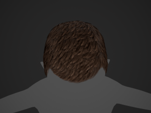 Male Hair Cards Style 3 - Short Hair Flat 3D-Modell