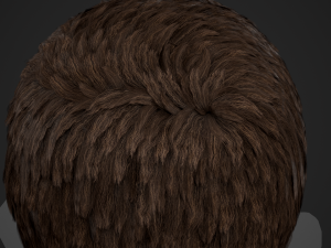 Male Hair Cards Style 3 - Short Hair Flat 3D-Modell