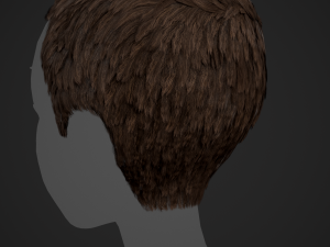 Male Hair Cards Style 3 - Short Hair Flat 3D-Modell