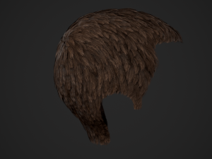 Male Hair Cards Style 3 - Short Hair Flat 3D-Modell