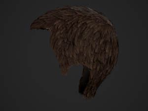 Male Hair Cards Style 3 - Short Hair Flat 3D-Modell