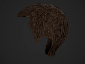 Male Hair Cards Style 3 - Short Hair Flat 3D Model
