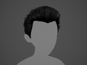 Male Hair Cards Style 4 -Quiff Modelo 3D