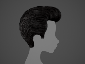 Male Hair Cards Style 4 -Quiff Modelo 3D