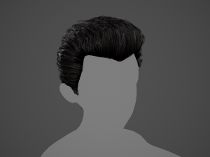 Male Hair Cards Style 4 -Quiff Modelo 3D