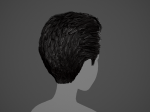 Male Hair Cards Style 4 -Quiff Modelo 3D