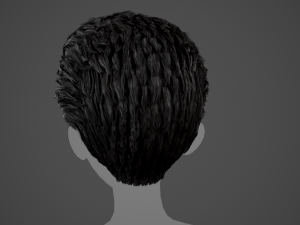 Male Hair Cards Style 4 -Quiff Modelo 3D